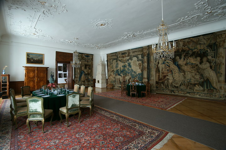 Pohled do interiérů prohlídkového okruhu Reprezentační pokoje Piccolominiů